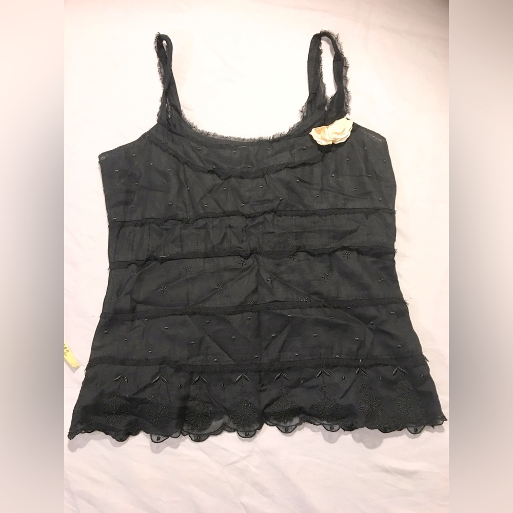 EUC Odille for Anthropologie embroidered top sz 12
